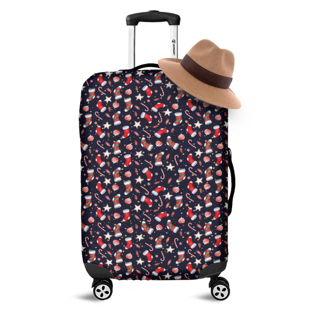 Watercolor Merry Christmas Pattern Print Luggage Cover