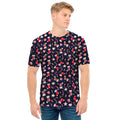 Watercolor Merry Christmas Pattern Print Men's T-Shirt