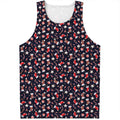 Watercolor Merry Christmas Pattern Print Men's Tank Top