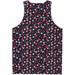 Watercolor Merry Christmas Pattern Print Men's Tank Top