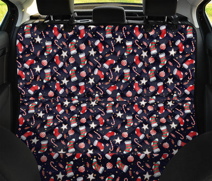 Watercolor Merry Christmas Pattern Print Pet Car Back Seat Cover