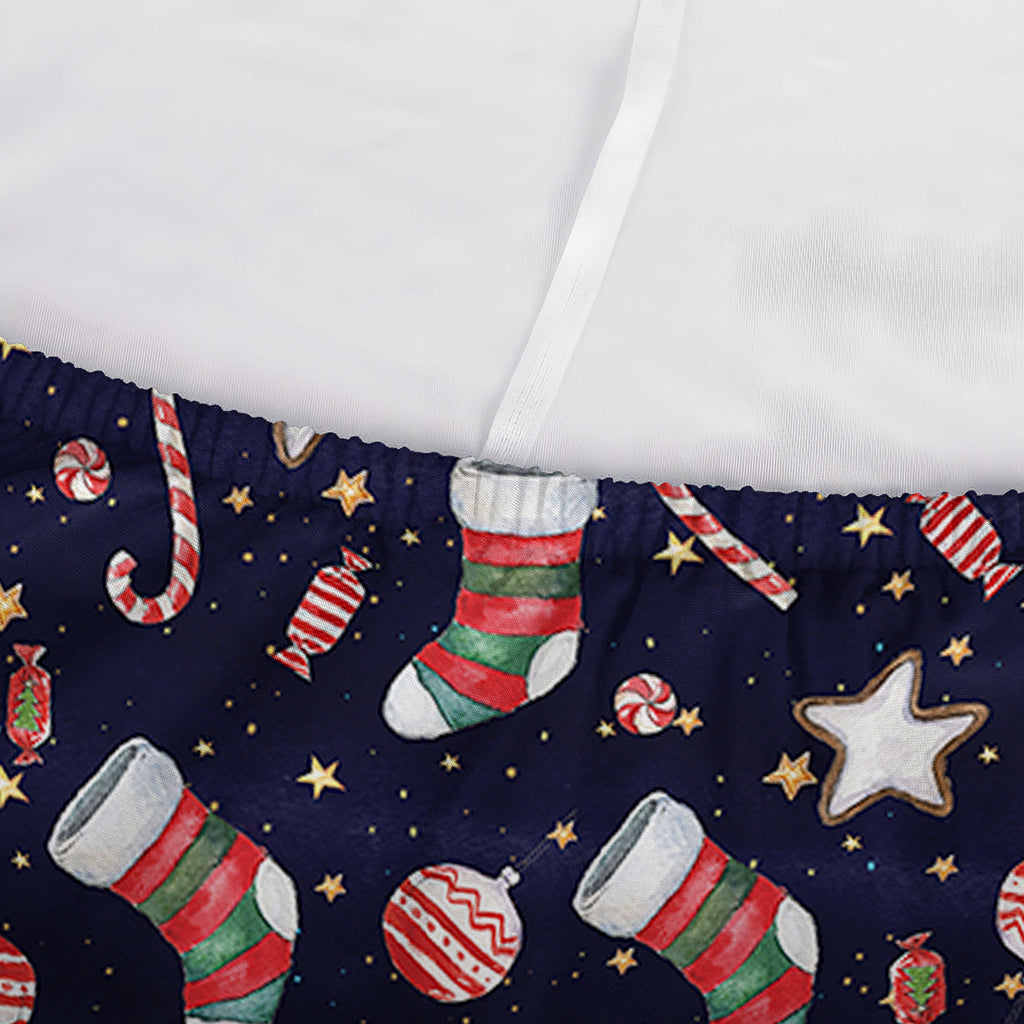 Watercolor Merry Christmas Pattern Print Sofa Cover