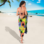 Watercolor Monster Pattern Print Beach Sarong Wrap