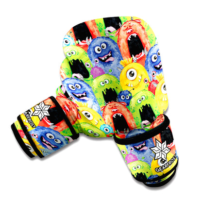 Watercolor Monster Pattern Print Boxing Gloves