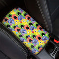 Watercolor Monster Pattern Print Car Center Console Cover