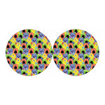 Watercolor Monster Pattern Print Car Coasters