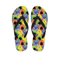 Watercolor Monster Pattern Print Flip Flops