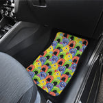 Watercolor Monster Pattern Print Front and Back Car Floor Mats