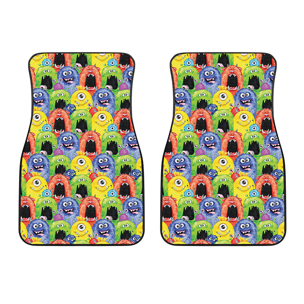 Watercolor Monster Pattern Print Front Car Floor Mats