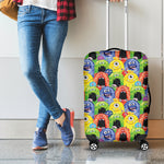 Watercolor Monster Pattern Print Luggage Cover
