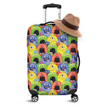 Watercolor Monster Pattern Print Luggage Cover