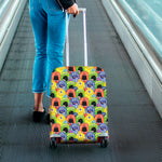 Watercolor Monster Pattern Print Luggage Cover