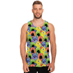 Watercolor Monster Pattern Print Men's Tank Top