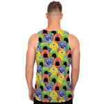 Watercolor Monster Pattern Print Men's Tank Top