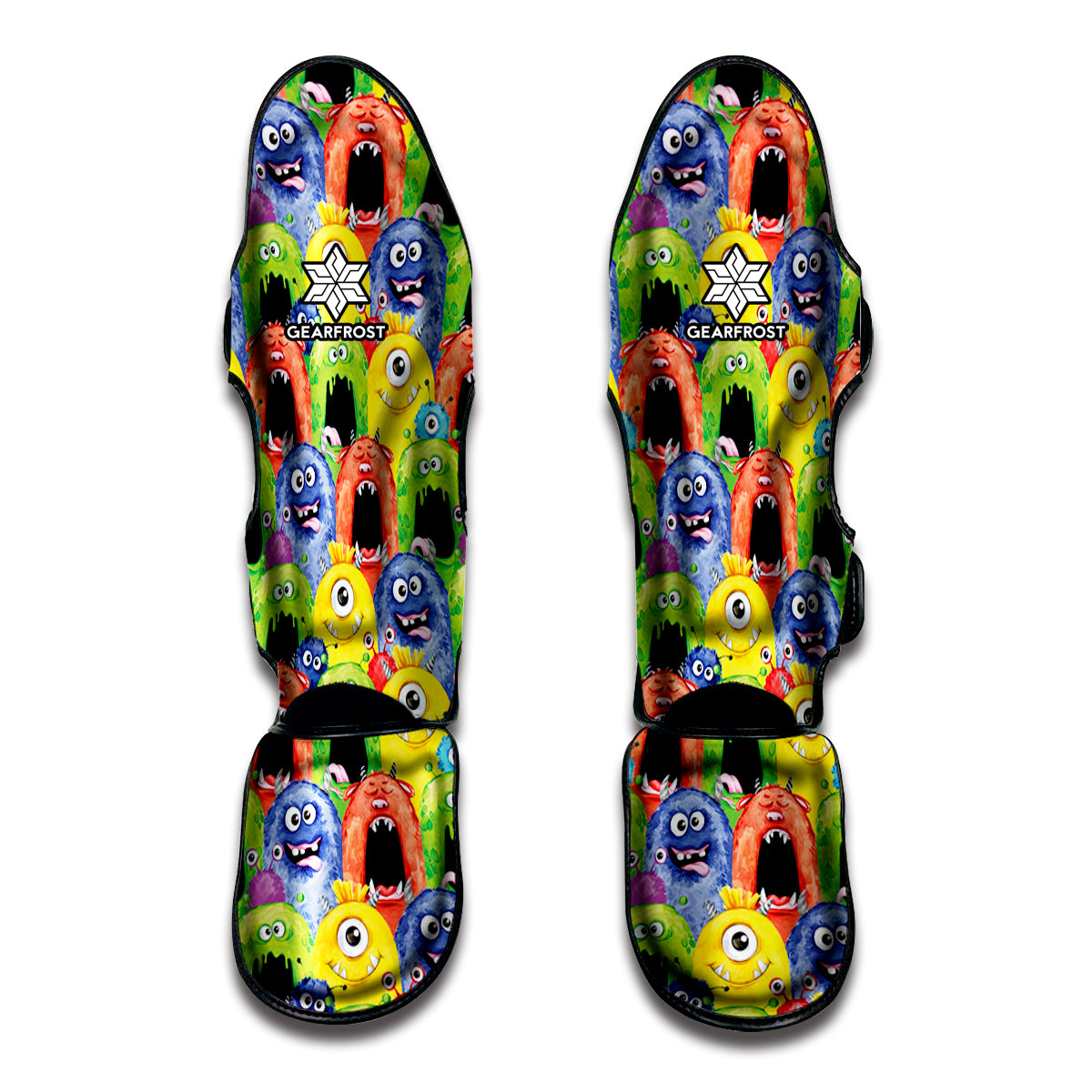 Watercolor Monster Pattern Print Muay Thai Shin Guard
