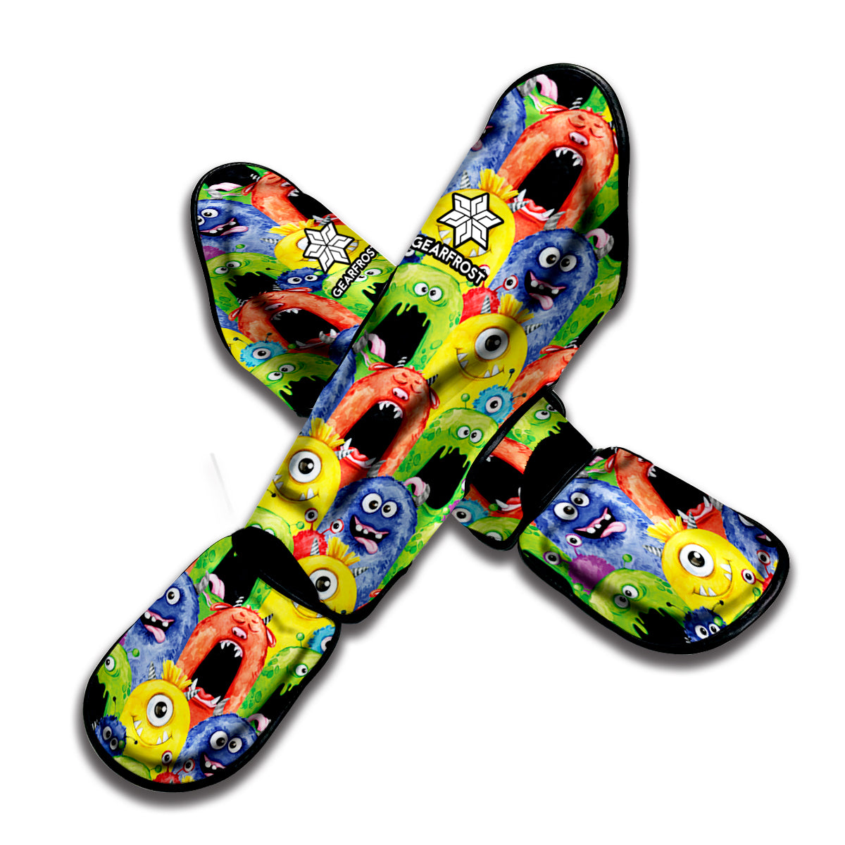 Watercolor Monster Pattern Print Muay Thai Shin Guard