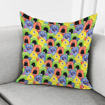 Watercolor Monster Pattern Print Pillow Cover