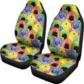 Watercolor Monster Pattern Print Universal Fit Car Seat Covers