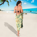 Watercolor Music Notes Pattern Print Beach Sarong Wrap