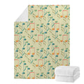 Watercolor Music Notes Pattern Print Blanket