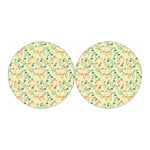 Watercolor Music Notes Pattern Print Car Coasters