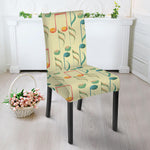 Watercolor Music Notes Pattern Print Dining Chair Slipcover