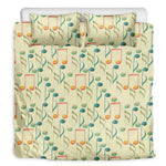 Watercolor Music Notes Pattern Print Duvet Cover Bedding Set