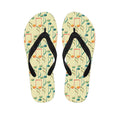 Watercolor Music Notes Pattern Print Flip Flops