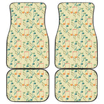 Watercolor Music Notes Pattern Print Front and Back Car Floor Mats