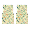 Watercolor Music Notes Pattern Print Front Car Floor Mats