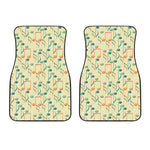 Watercolor Music Notes Pattern Print Front Car Floor Mats