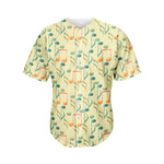 Watercolor Music Notes Pattern Print Men's Baseball Jersey