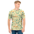 Watercolor Music Notes Pattern Print Men's T-Shirt