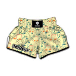 Watercolor Music Notes Pattern Print Muay Thai Boxing Shorts