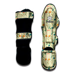 Watercolor Music Notes Pattern Print Muay Thai Shin Guard