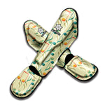 Watercolor Music Notes Pattern Print Muay Thai Shin Guard