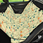 Watercolor Music Notes Pattern Print Pet Car Back Seat Cover