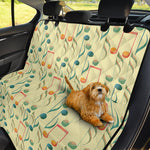 Watercolor Music Notes Pattern Print Pet Car Back Seat Cover