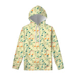 Watercolor Music Notes Pattern Print Pullover Hoodie