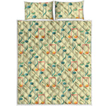 Watercolor Music Notes Pattern Print Quilt Bed Set