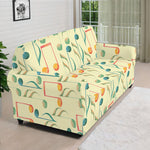 Watercolor Music Notes Pattern Print Sofa Cover