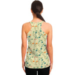Watercolor Music Notes Pattern Print Women's Racerback Tank Top