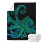 Watercolor Octopus Print Blanket