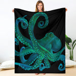 Watercolor Octopus Print Blanket