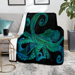 Watercolor Octopus Print Blanket
