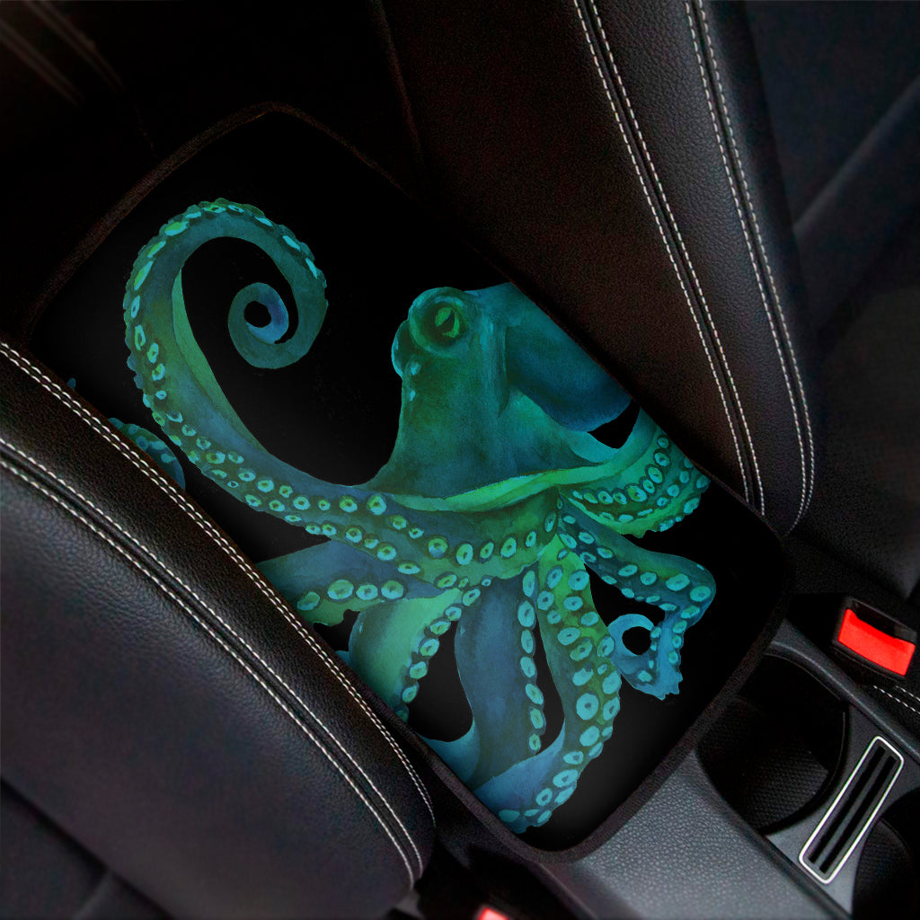 Watercolor Octopus Print Car Center Console Cover