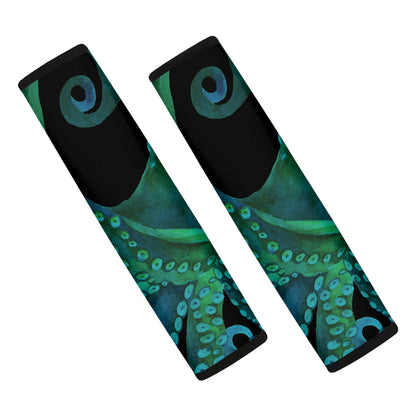 Watercolor Octopus Print Car Seat Belt Covers