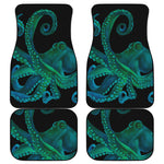 Watercolor Octopus Print Front and Back Car Floor Mats
