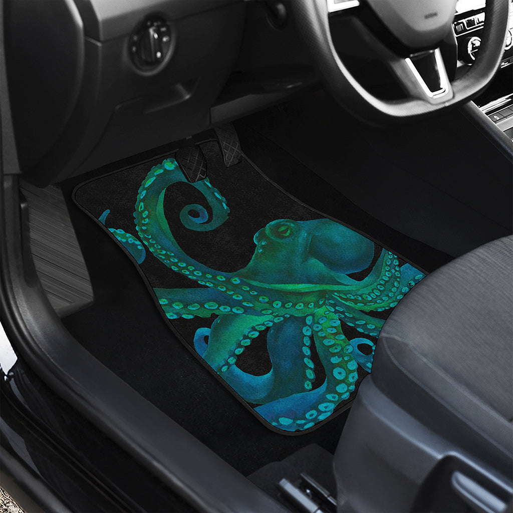 Watercolor Octopus Print Front and Back Car Floor Mats