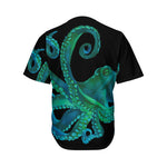 Watercolor Octopus Print Men's Baseball Jersey